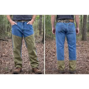 Diamond Cut Jeans Men's 38x32 Camo Waist Denim Canvas Work or Hunting Pants USA